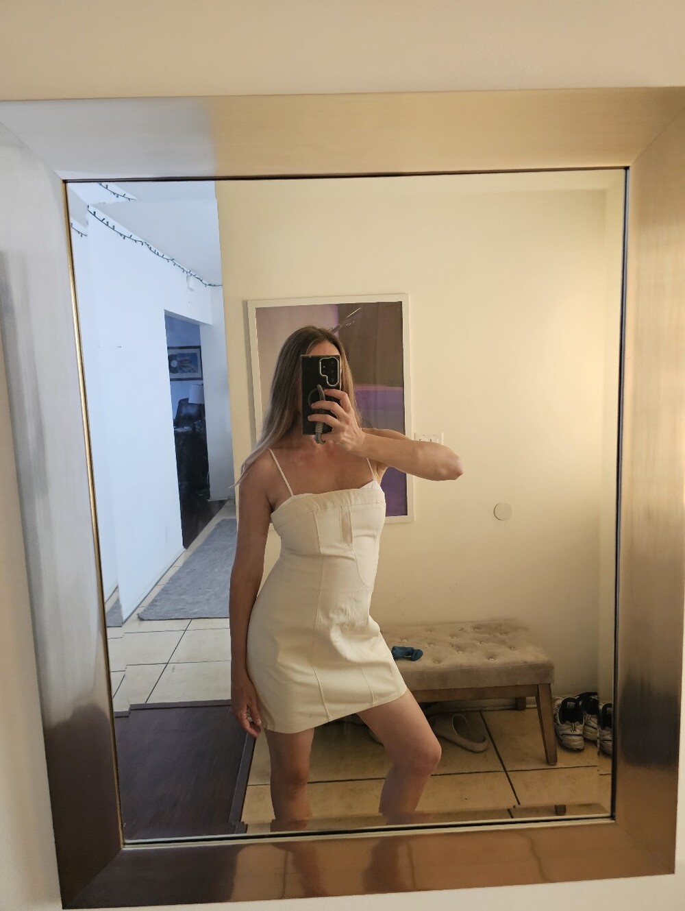 ZARA NWT Strapless White Mini Dress with Adjustable Straps - Picture 9 of 9